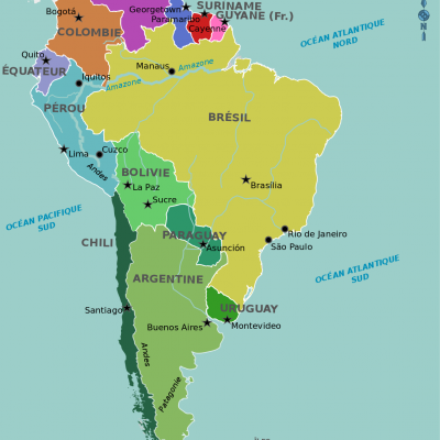 Carte Amerique du sud